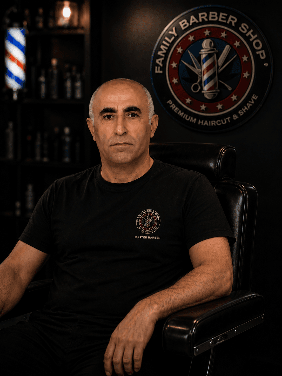 Hasim A., lead and master barber at Family Barber Shop